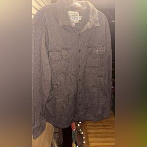 rave Men's Gray Button-Up Jacket